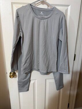 Herobiker SKU276 Gray Thermal Base Layer Top and Leggings Set Size XL